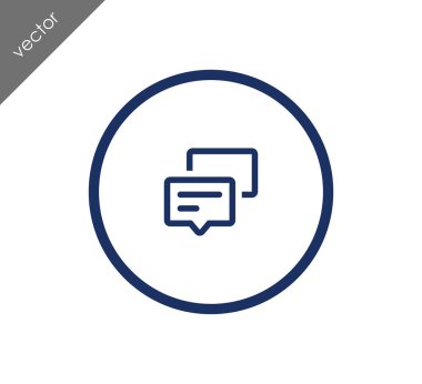 Konuşma kabarcıklar düz simgesini 