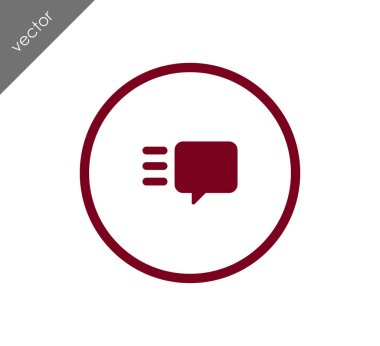 Konuşma kabarcıklar düz simgesini 