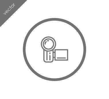 video kamera düz simgesi