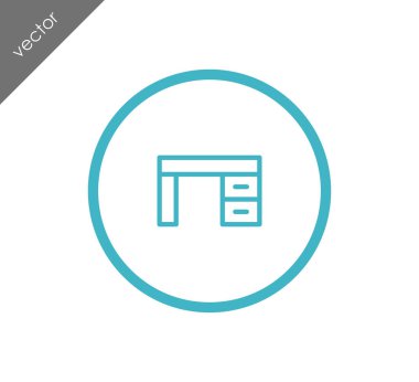 Resepsiyon düz simgesi