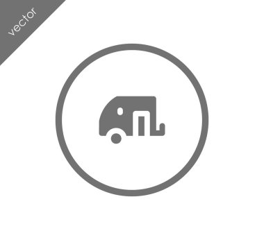 Karavan basit simgesi