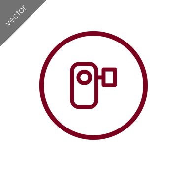 video kamera düz simgesi