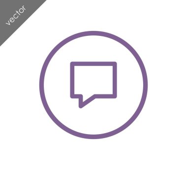 Konuşma balonu düz simgesinin 