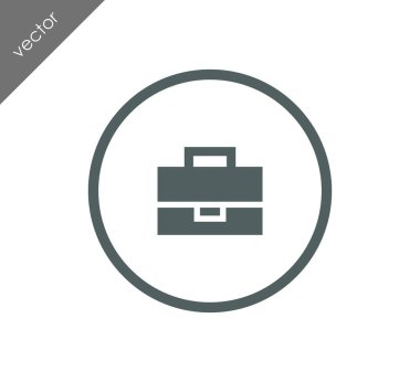 Evrak Çantası Düz Simgesi