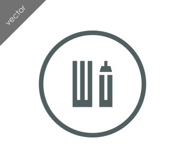 Cityscape düz simgesi