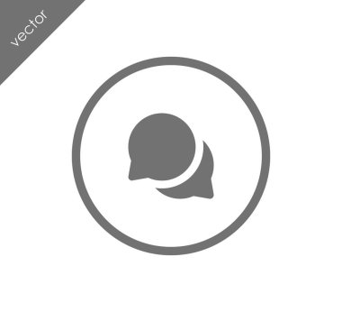 Görüşme düz simgesi