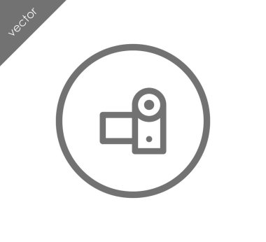 video kamera düz simgesi