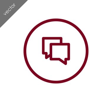 Görüşme düz simgesi