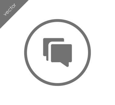 Görüşme düz simgesi