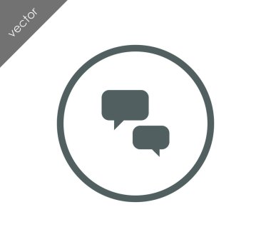 Görüşme düz simgesi