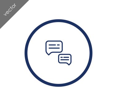 Görüşme düz simgesi