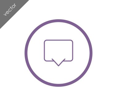 Konuşma balonu düz simgesinin 