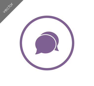 Görüşme düz simgesi