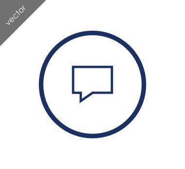 Konuşma balonu düz simgesinin 