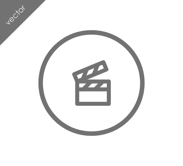 Clapboard icône simple — Image vectorielle