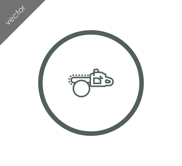 Icono plano de motosierra — Vector de stock