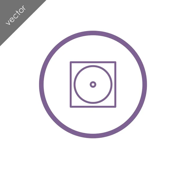 Icono plano CD — Vector de stock