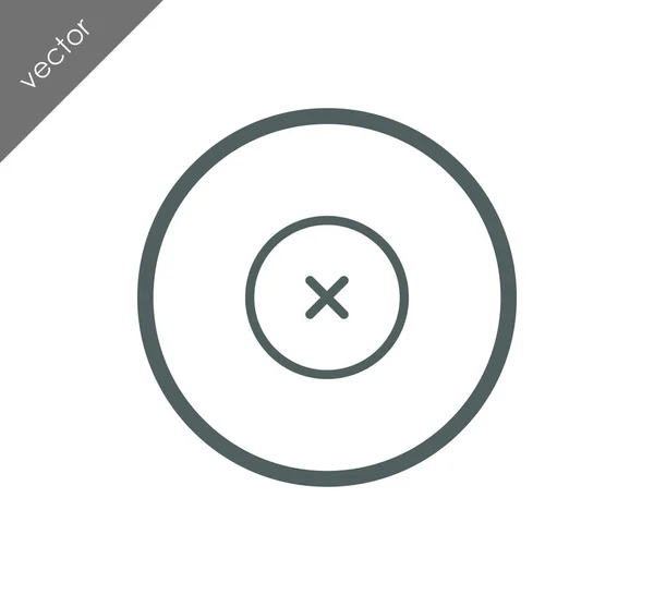 Cancel flat icon — Stock Vector