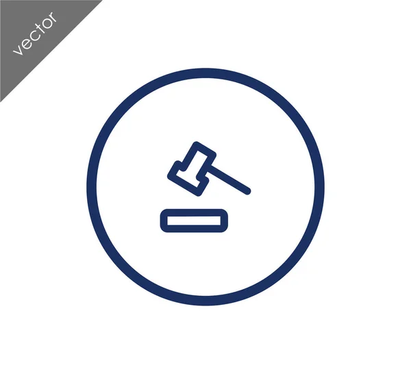 Auktion hammer ikon – Stock-vektor