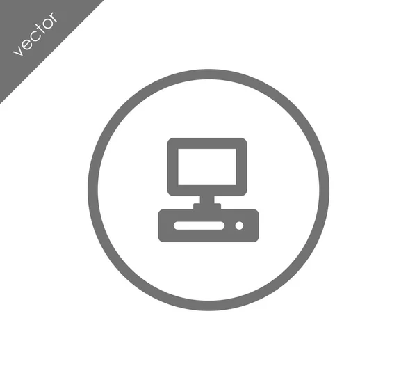 Pictogram desktop computer — Stockvector