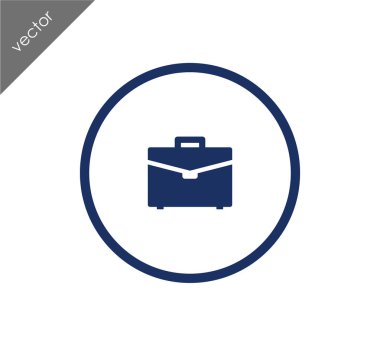 Evrak Çantası Düz Simgesi