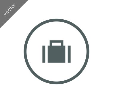 Evrak Çantası Düz Simgesi