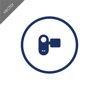 video kamera düz simgesi