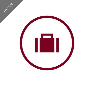 Evrak Çantası Düz Simgesi