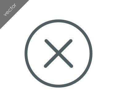 düz simgesini iptal 