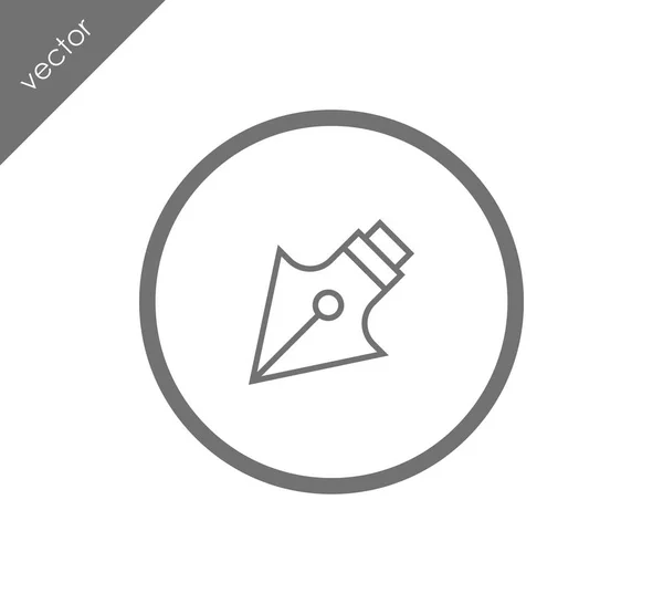 Icono de pluma de ancla — Vector de stock