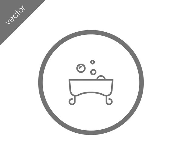 Icono de bañera de lujo — Vector de stock