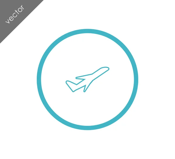 Airplane flat icon — Stock Vector