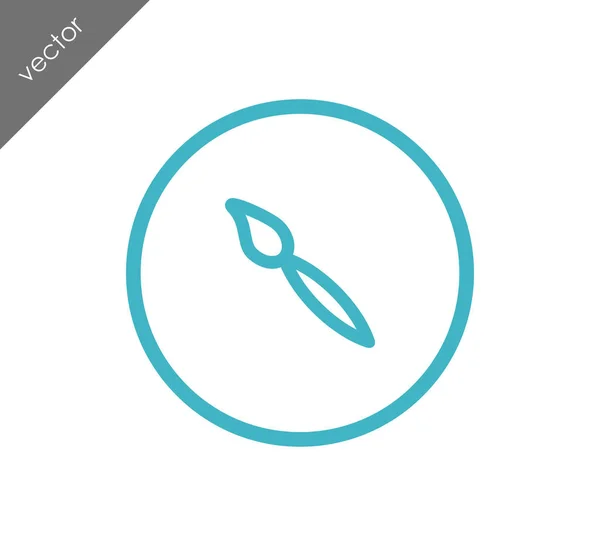Brush flat icon — Stock Vector