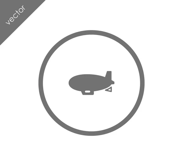 Icône web zeppelin — Image vectorielle