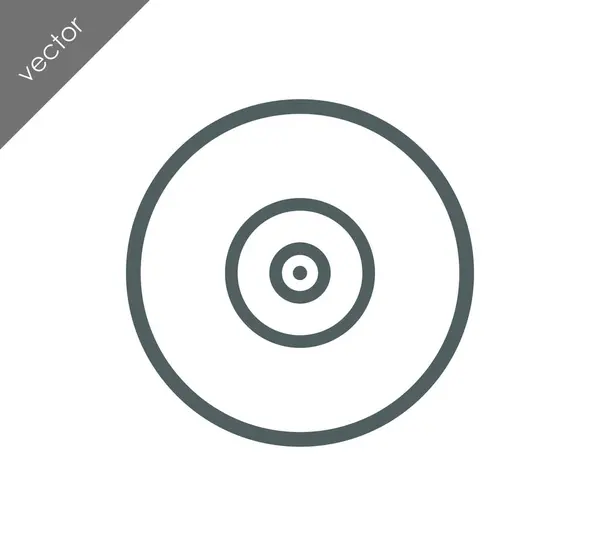 CD icona piatta — Vettoriale Stock