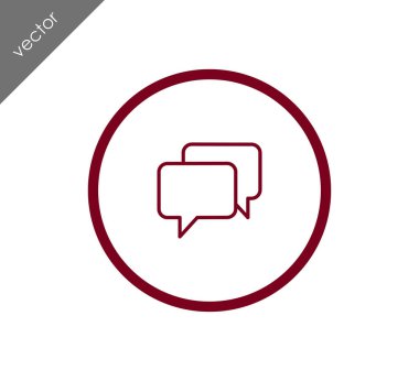 Görüşme düz simgesi