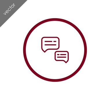 Görüşme düz simgesi