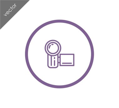 video kamera düz simgesi