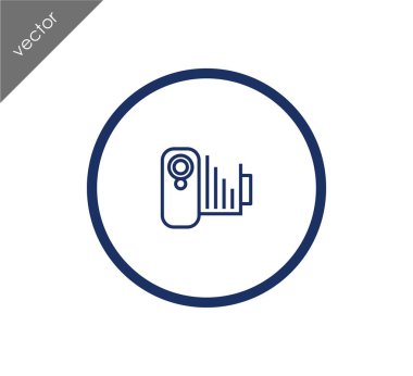 video kamera düz simgesi