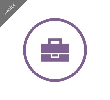 Evrak Çantası Düz Simgesi