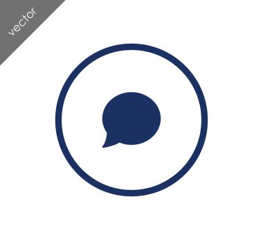 Konuşma balonu düz simgesinin 