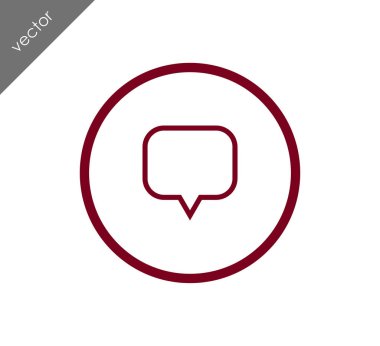 Konuşma balonu düz simgesinin 