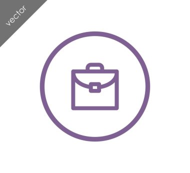 Evrak Çantası Düz Simgesi