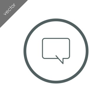 Konuşma balonu düz simgesinin 