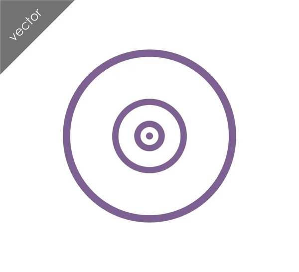 Icono plano CD — Vector de stock