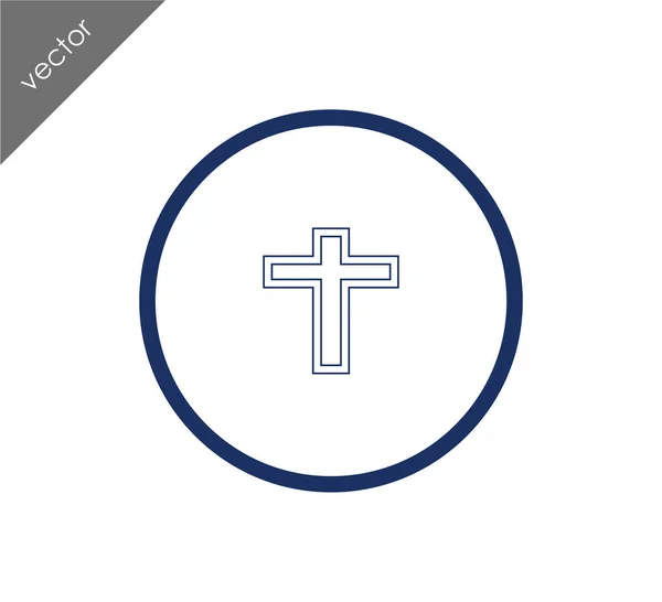 Religie kruis pictogram — Stockvector