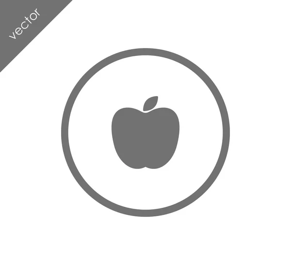 Icono plano de Apple — Archivo Imágenes Vectoriales