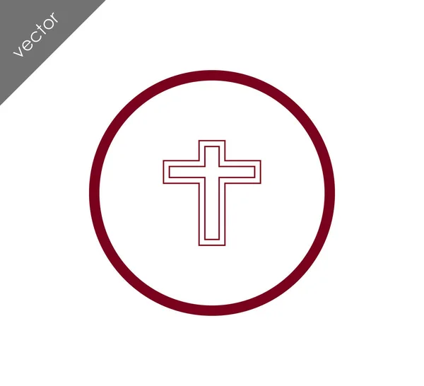 Ícone cruz religião — Vetor de Stock