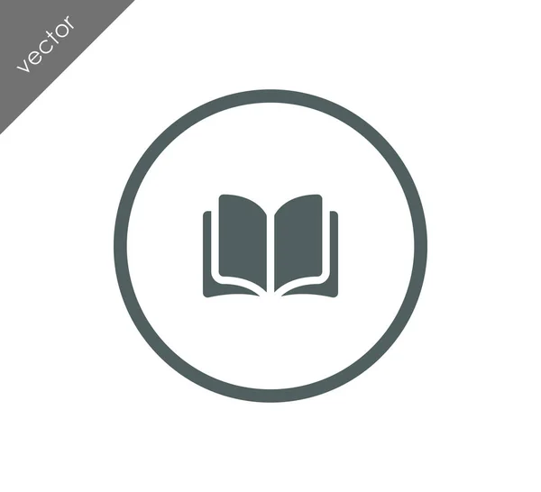 Libro abierto icono — Vector de stock