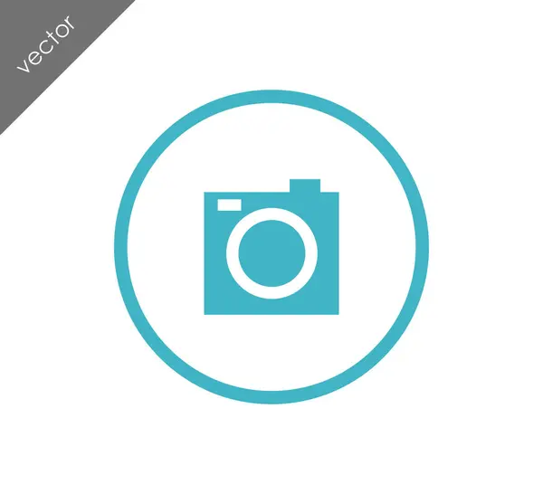 Icône de caméra signe plat — Image vectorielle
